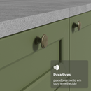 Armário de Cozinha Completa 270 cm Branco/Verde Vik Madesa 05