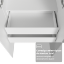 Conjunto Home Office 2 Armários Neo 1 Escrivaninha 2 Prateleiras Branco Madesa