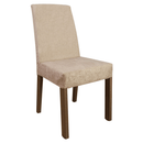 Conjunto Sala de Jantar Ravena Mesa Tampo de Vidro 4 Cadeiras Rustic/Crema/Suede Imperial Madesa