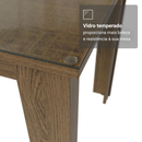 Conjunto Sala de Jantar Tampo de Vidro 4 Cadeiras Rustic/Oxford Pétala Madesa