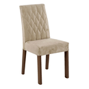 Conjunto Sala de Jantar Lótus Mesa Tampo de Madeira 4 Cadeiras Rustic/Crema/Suede Imperial Madesa