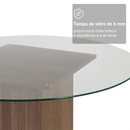 Conjunto Sala de Jantar Denali Mesa Tampo de Vidro 4 Cadeiras Rustic/Preto Madesa
