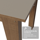Conjunto Sala de Jantar Lucena Mesa Tampo de Madeira 6 Cadeiras Rustic/Crema/Lírio Bege Madesa