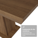 Conjunto Sala de Jantar Tampo de Madeira 6 Cadeiras Rustic/Imperial Assis Madesa