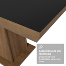 Conjunto Sala de Jantar Tampo de Madeira 6 Cadeiras Rustic/Preto/Imperial Assis Madesa