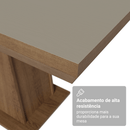 Conjunto Sala de Jantar Tampo de Madeira 6 Cadeiras Rustic/Crema/Imperial Assis Madesa