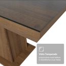 Conjunto Sala de Jantar Tampo com Vidro 6 Cadeiras Rustic/Imperial Colmar Madesa