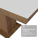 Conjunto Sala de Jantar Tampo de Madeira 6 Cadeiras Rustic/Branco/Imperial Grasse Madesa