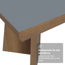 Conjunto Sala de Jantar Tampo de Madeira 6 Cadeiras Rustic/Cinza/Silver Sarlat Madesa