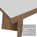 Conjunto Sala de Jantar Tampo de Madeira 6 Cadeiras Rustic/Branco/Silver Sarlat Madesa
