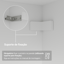Guarda-Roupa Solteiro com Pés 4 Portas Batentes com Espelho Branco/Preto/Preto Venus Madesa