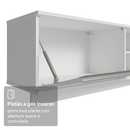 Rack Suspenso para TV até 80 Polegadas 218 cm 2 Portas Branco Glamy Madesa