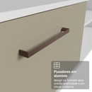 Rack para TV até 80 Polegadas 218 cm 2 Portas Branco/Crema Agata Madesa