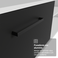 Rack para TV até 80 Polegadas 218 cm 2 Portas Branco/Preto Agata Madesa