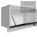 Rack Suspenso para TV até 80 Polegadas 218 cm 2 Portas Branco/Preto Agata Madesa
