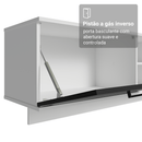 Rack Suspenso para TV até 80 Polegadas 218 cm 2 Portas Branco/Preto Agata Madesa