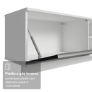 Rack Suspenso para TV até 80 Polegadas 218 cm 2 Portas Branco/Preto Glamy Madesa