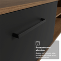 Rack para TV até 80 Polegadas 218 cm 2 Portas Rustic/Preto Agata Madesa