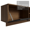 Rack Suspenso para TV até 80 Polegadas 218 cm 2 Portas Rustic/Preto Agata Madesa