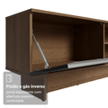 Rack para TV até 80 Polegadas 218 cm 2 Portas Rustic/Preto Glamy Madesa