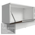 Rack para TV até 80 Polegadas 218 cm 2 Portas Branco/Rustic Glamy Madesa