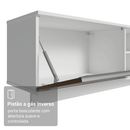 Rack Suspenso para TV até 80 Polegadas 218 cm 2 Portas Branco/Rustic Glamy Madesa