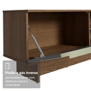 Rack para TV até 80 Polegadas 218 cm 2 Portas Rustic/Cinza Lux Madesa