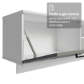 Rack Suspenso para TV até 80 Polegadas 218 cm 2 Portas Branco/Cinza Agata Madesa