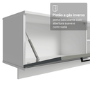 Rack Suspenso para TV até 80 Polegadas 218 cm 2 Portas Branco/Cinza Agata Madesa