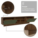 Rack Suspenso para TV até 80 Polegadas 218 cm 2 Portas Rustic/Verde Vik Madesa