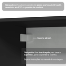 Balcão de Cozinha 60 cm 3 Gavetas Suspenso Preto Nice Madesa