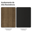 Paneleiro 40 cm 1 Porta Rustic/Preto Lille Madesa