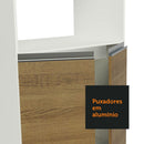 Torre Quente Madesa Smart 2 Portas e 1 Basculante Branco/Rustic XP