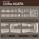 Porta-Geladeira 73 cm 1 Porta Basculante Branco/Crema Agata Madesa