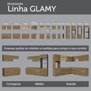 Porta-Geladeira 73 cm 1 Porta Basculante Rustic Glamy Madesa