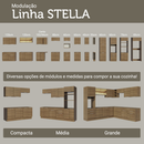 Porta-Geladeira 73 cm 1 Porta Basculante Rustic Stella Madesa