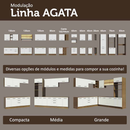 Porta-Geladeira 73 cm 1 Porta Basculante Rustic/Branco Agata Madesa
