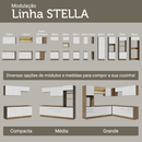 Porta-Geladeira 73 cm 1 Porta Basculante Rustic/Branco Stella Madesa