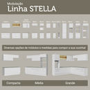 Porta-Geladeira 83 cm 1 Porta Basculante Branco Stella Madesa