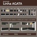 Porta-Geladeira 83 cm 1 Porta Basculante Branco/Preto Agata Madesa
