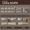 Porta-Geladeira 83 cm 1 Porta Basculante Rustic/Crema Agata Madesa