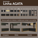 Porta-Geladeira 103 cm 1 Porta Basculante Rustic/Preto Agata Madesa