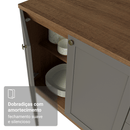 Armário de Cozinha Completa de Canto 549 cm Rustic/Cinza Vik Madesa 01