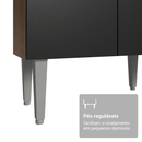 Armário de Cozinha Completa 220 cm Rustic/Preto Deli Madesa 02
