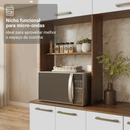 Armário de Cozinha Completa 265 cm Rustic/Branco Lille Madesa 01