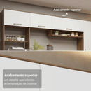 Armário de Cozinha Completa 285 cm Rustic/Branco Lille Madesa 01