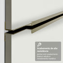 Armário de Cozinha Compacta 180 x 60 cm Branco/Branco Veludo Lux Madesa 03