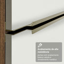 Armário de Cozinha Completa 270 x 60 cm Rustic/Branco Veludo Lux Madesa 08