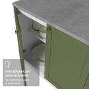 Armário de Cozinha Completa 340 cm Branco/Verde Vik Madesa 01