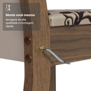 Conjunto Sala de Jantar Lucena Mesa Tampo de Madeira 6 Cadeiras Rustic/Crema/Bege Marrom Madesa